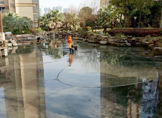 田林景观池淤泥清理